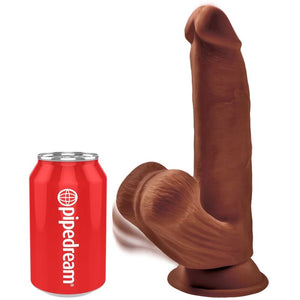 KING COCK - PLUS 3D DILDO SWINGING BALLS 24.5 CM BROWN KING COCK PLUS