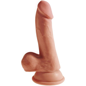 KING COCK - PLUS 3D DILDO WITH BALLS 17 CM KING COCK PLUS