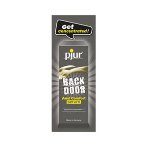 PJUR Back Door Anal Comfort Serum 1.5 ml, protective film, reduces sensitivity, no lidocaine or benzocaine, condom safe.