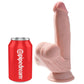 KING COCK - PLUS 3D ДИЛДО КАЧАЮЩИЕСЯ ШАРЫ 15,2 СМ СВЕТЛАЯ КОЖА