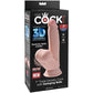 KING COCK - PLUS 3D ДИЛДО КАЧАЮЩИЕСЯ ШАРЫ 15,2 СМ СВЕТЛАЯ КОЖА