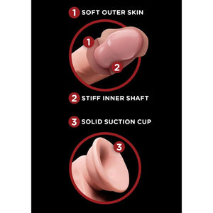 KING COCK - PLUS 3D ДИЛДО КАЧАЮЩИЕСЯ ШАРЫ 12,7 СМ