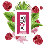 AQUA TRAVEL Wild Raspberry Waterbased Lubricant 6ml sachet with vibrant raspberry and leaf design.