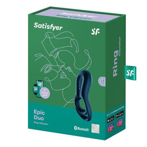 SATISFYER - ЭПИЧЕСКОЕ ДУО КОЛЬЦО ВИБРАТОР ПРИЛОЖЕНИЕ СИНИЙ