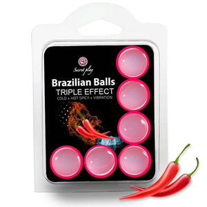 SECRETPLAY - SET 6 BRAZILIAN BALLS TRIPLE EFFECT SECRETPLAY COSMETIC