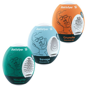 SATISFYER - 3 ЯЙЦА ДЛЯ МАСТУРБАТОРА, ОХРЕНИТЕЛЬНЫЕ, ДИКИЕ И ХРУСТЯЩИЕ