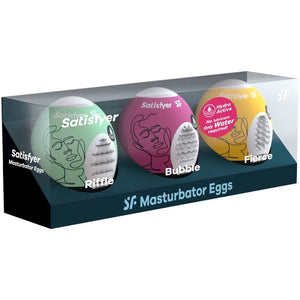 SATISFYER - 3 ЯЙЦА-МАСТУРБАТОРА, СТРЕЛКА, ПУЗЫРЬ И ЯРОСТЬ