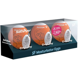 SATISFYER - 3 ЯЙЦА ДЛЯ МАСТУРБАТОРА ХРУСТЯЩИЕ