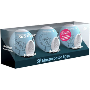 SATISFYER - 3 ЯЙЦА МАСТУРБАТОРА SAVAGE