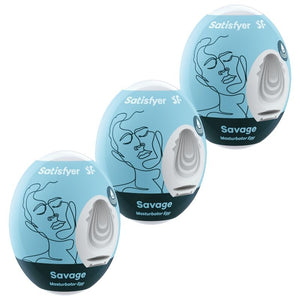 SATISFYER - 3 ЯЙЦА МАСТУРБАТОРА SAVAGE