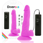 DIVERSIA — ELASTĪGA VIBRĒJOŠA DILDO PURPULA 18 CM -O- 4 CM