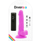 DIVERSIA — ELASTĪGA VIBRĒJOŠA DILDO PURPULA 18 CM -O- 4 CM