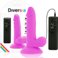 DIVERSIA — ELASTĪGA VIBRĒJOŠA DILDO PURPULA 17 CM -O- 3,3 CM