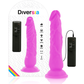 DIVERSIA — ELASTĪGA VIBRĒJOŠA DILDO PURPULA 21 CM -O- 4,9 CM