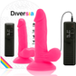 DIVERSIA — ELASTĪGA VIBRĒJOŠA DILDO ROZĀ 17 CM -O- 3,3 CM