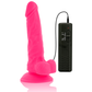 DIVERSIA — ELASTĪGA VIBRĒJOŠA DILDO ROZĀ 18 CM -O- 4 CM