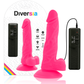 DIVERSIA — ELASTĪGA VIBRĒJOŠA DILDO ROZĀ 18 CM -O- 4 CM
