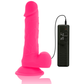 DIVERSIA — ELASTĪGA VIBRĒJOŠA DILDO ROZĀ 20,5 CM -O- 4,2 CM