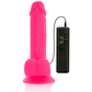 DIVERSIA — ELASTĪGA VIBRĒJOŠA DILDO ROZĀ 20,5 CM -O- 4,2 CM