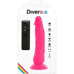DIVERSIA - ГИБКИЙ ВИБРАЦИОННЫЙ ДИЛДО РОЗОВЫЙ 21 СМ -O- 4,9 СМ