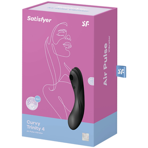SATISFYER - CURVY TRINITY 4 ВОЗДУШНЫЙ ИМПУЛЬСНЫЙ ВИБРАТОР ЧЕРНЫЙ