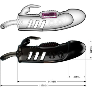 PRETTY LOVE - SLOANE RABBIT PENIS SHEATH BLACK PRETTY LOVE