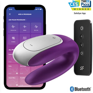 SATISFYER - ДВОЙНОЙ ВЕСЕЛЬЕ ПАРТНЕР ВИБРАТОР ФИОЛЕТОВЫЙ