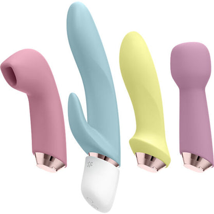 SATISFYER - ЧУДЕСНЫЙ НАБОР ИЗ ЧЕТЫРЕХ ВИБРАТОРОВ И ВОЗДУШНЫХ ПУЛЬСОВ