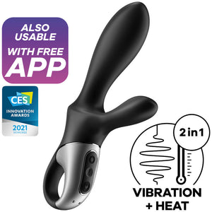 SATISFYER - HEAT CLIMAX+ АНАЛЬНЫЙ ВИБРАТОР ПРИЛОЖЕНИЕ ЧЕРНЫЙ