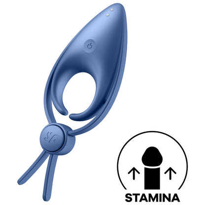 SATISFYER - СНАЙПЕРСКОЕ КОЛЬЦО-ВИБРАТОР СИНИЙ