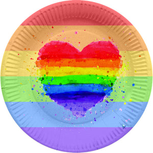 PRIDE - SET 8 LGBT FLAG PLATES PRIDE