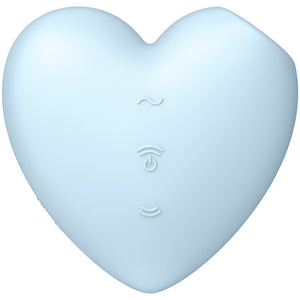 SATISFYER - CUTIE HEART AIR PULSE STIMULATOR & VIBRATOR BLUE SATISFYER AIR PULSE