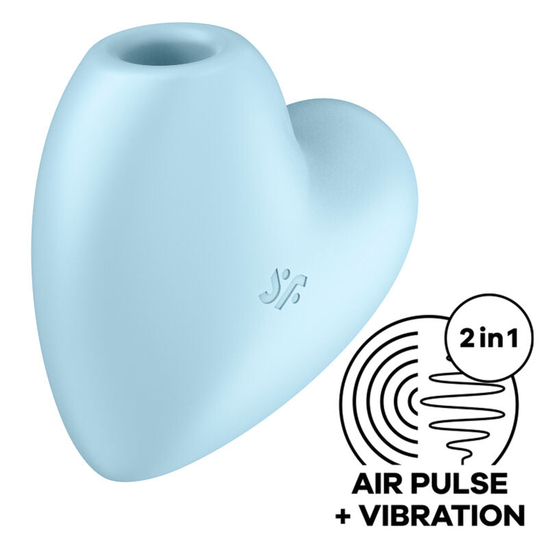 SATISFYER - МИЛАШКА СЕРДЦЕ ВОЗДУШНЫЙ ИМПУЛЬСНЫЙ СТИМУЛЯТОР И ВИБРАТОР СИНИЙ
