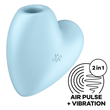 SATISFYER - МИЛАШКА СЕРДЦЕ ВОЗДУШНЫЙ ИМПУЛЬСНЫЙ СТИМУЛЯТОР И ВИБРАТОР СИНИЙ