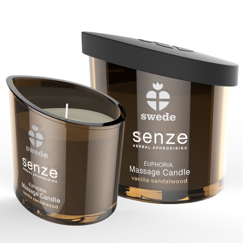ZVIEDRIJA - SENZE EUPHORIA MASĀŽAS SVECE - VANIĻA, SANDALKOKS