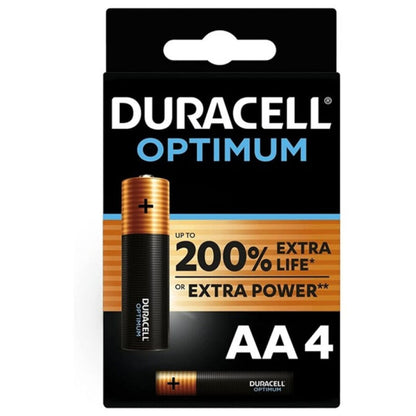 DURACELL - OPTIMUM 200 ЩЕЛОЧНАЯ БАТАРЕЙКА AA LR6 4 ШТ.