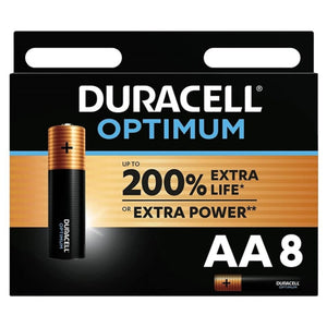 DURACELL - OPTIMUM 200 ЩЕЛОЧНАЯ БАТАРЕЯ AA LR6 8 ШТ.