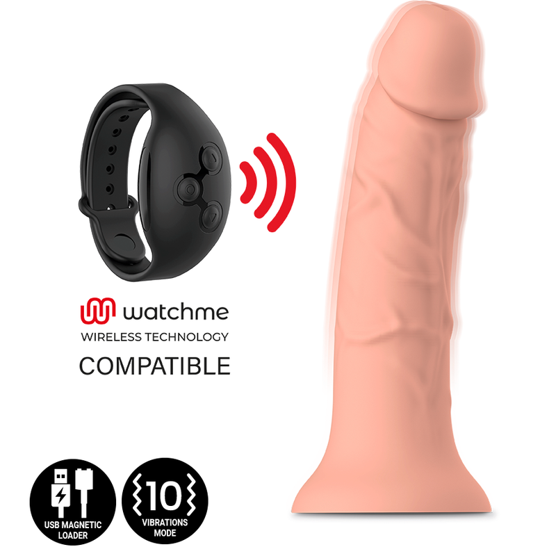 МИФОЛОГИЯ - ASHER ORIGINAL DILDO M - ВИБРАТОР СОВМЕСТИМ С БЕСПРОВОДНОЙ ТЕХНОЛОГИЕЙ WATCHME