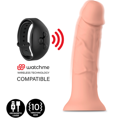 МИФОЛОГИЯ - ASHER ORIGINAL DILDO M - ВИБРАТОР СОВМЕСТИМ С БЕСПРОВОДНОЙ ТЕХНОЛОГИЕЙ WATCHME