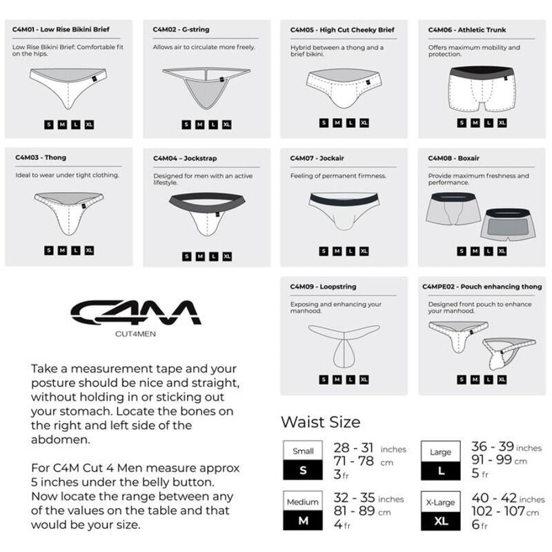 CUT4MEN - CHEEKY BRIEF SILVER L CUT4MEN BRIEF & BIKINI