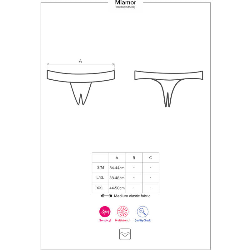 OBSESSIVE - MIAMOR HÖSCHEN OHNE OBERTEIL S/M OBSESSIVE HÖSCHEN und TANGA