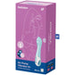 SATISFYER - ВОЗДУШНЫЙ НАСОС ВИБРАТОР 5+ НАДУВНОЙ ВИБРАТОР ДЛЯ ТОЧКИ G СИНИЙ