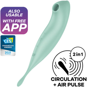 SATISFYER - TWIRLING PRO+ AIR PULSE STIMULATOR & VIBRATOR APP RED SATISFYER CONNECT
