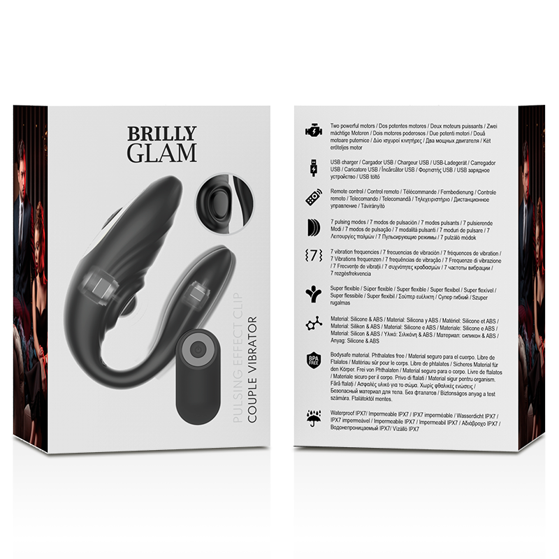 BRILLY GLAM - ПУЛЬТ ДИСТАНЦИОННОГО УПРАВЛЕНИЯ ДЛЯ ПАР ПУЛЬСАЦИИ И ВИБРАЦИИ