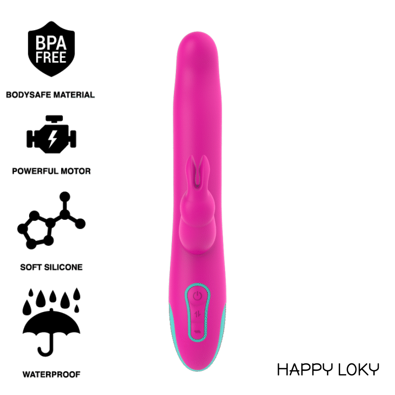 HAPPY LOKY - PLUTO RABBIT ВИБРАТОР И РОТАТОР СОВМЕСТИМ С БЕСПРОВОДНОЙ ТЕХНОЛОГИЕЙ WATCHME