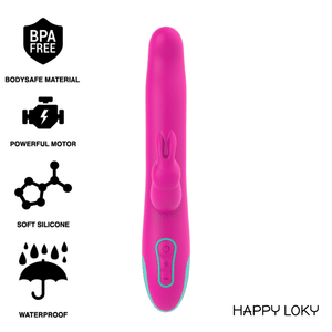 HAPPY LOKY - PLUTO RABBIT ВИБРАТОР И РОТАТОР СОВМЕСТИМ С БЕСПРОВОДНОЙ ТЕХНОЛОГИЕЙ WATCHME