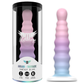 MYTHOLOGY Arian Nayade fantasy dildo with pastel colors, flexible and ergonomic design, shown with packaging and product details.