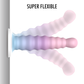 MYTHOLOGY ARIAN NAYADE Dildo showcasing its super flexible design, rainbow colors, and textured surface, perfect for fantasy use.