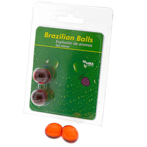 TALOKA - 2 BRAZILIAN BALLS STAWBERRY INTIMATE GEL