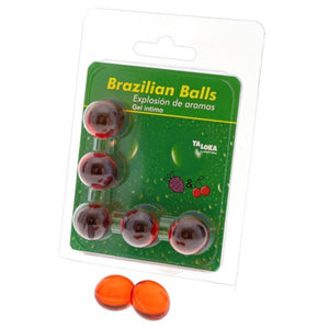 TALOKA - 5 BRAZILIAN BALLS STAWBERRY &amp; CHERRY INTIMATE GEL